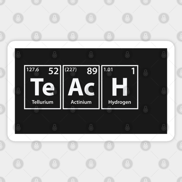 Teach (Te-Ac-H) Periodic Elements Spelling Magnet by cerebrands